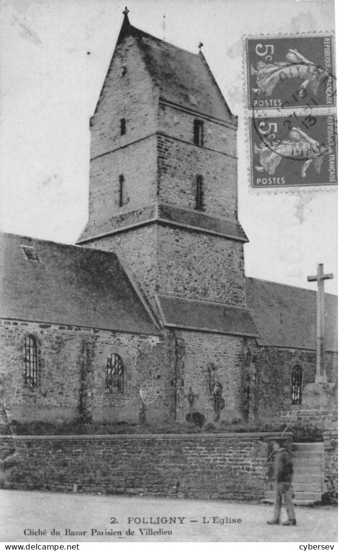 FOLLIGNY - L'Eglise - Animé - Other & Unclassified