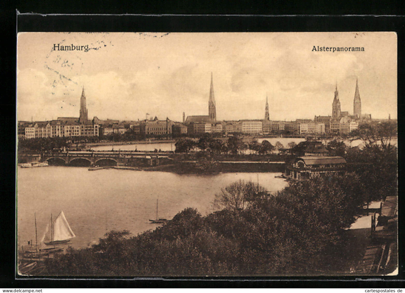 AK Hamburg, Alsterpanorama  - Mitte