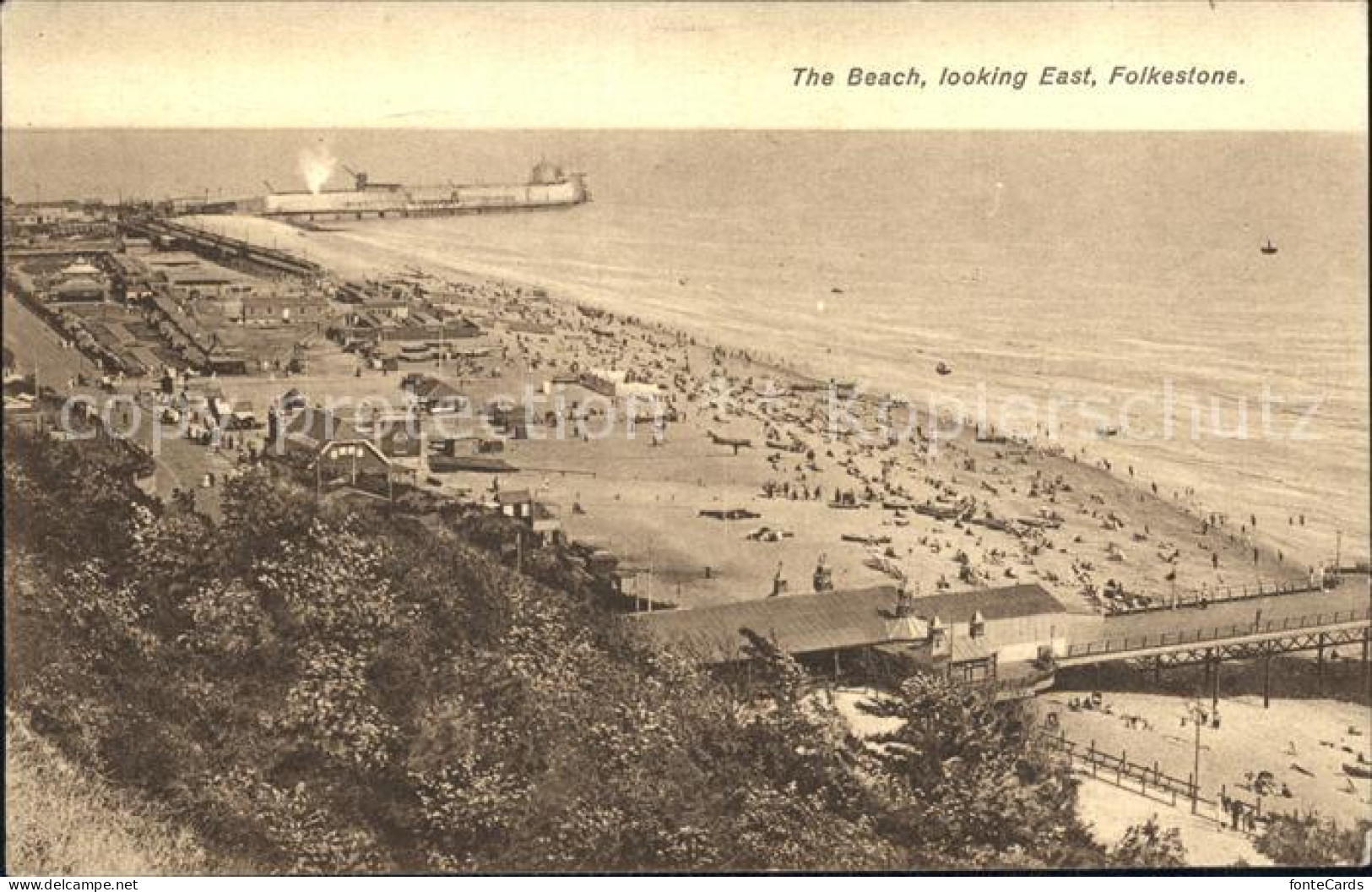 72155375 Folkestone The Beach Looking East Shepway - Autres & Non Classés