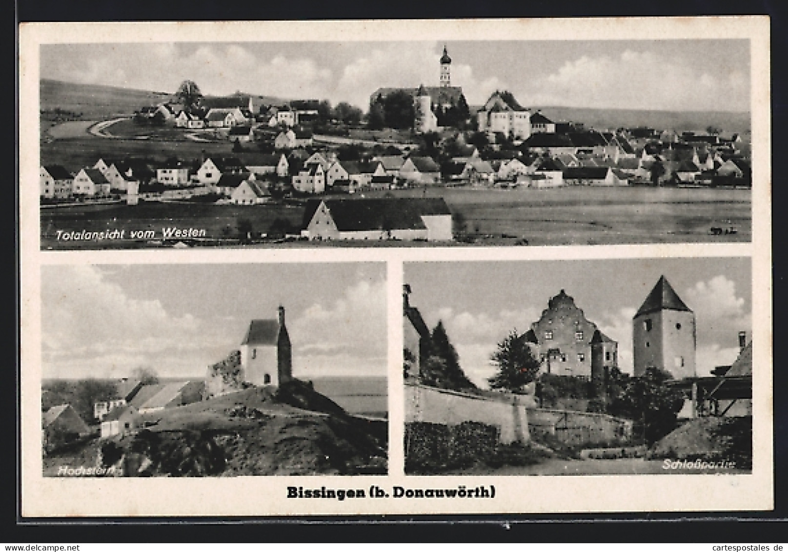 AK Bissingen, Hochstein, Schloss, Ortspanorama  - Other & Unclassified