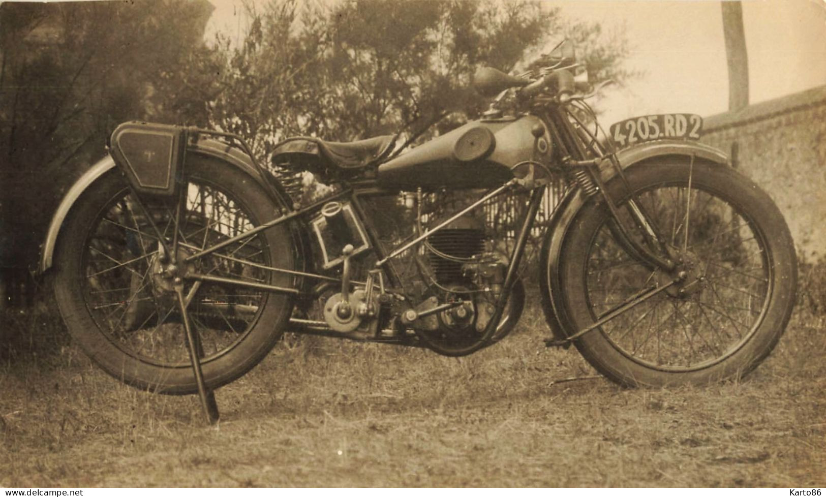 Moto Ancienne De Marque Modèle Type ? * Motos Motocyclette Transport * Photo Ancienne 16x9.5cm - Motorfietsen