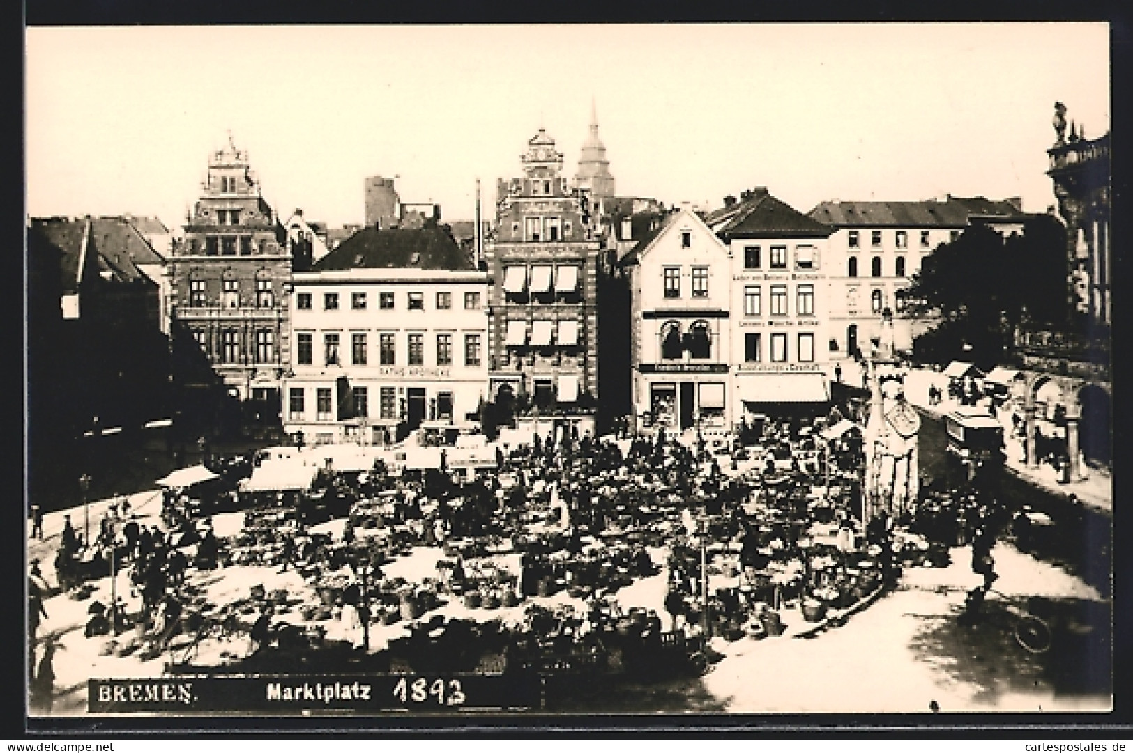 AK Bremen, Markttag Auf Dem Marktplatz 1893  - Bremen