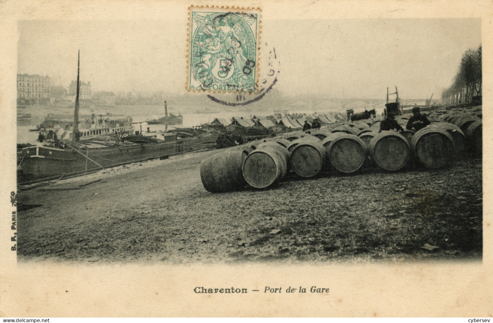 CHARENTON - Port De La Gare - Péniche à Quai - Nombreux Tonneaux - Charenton Le Pont