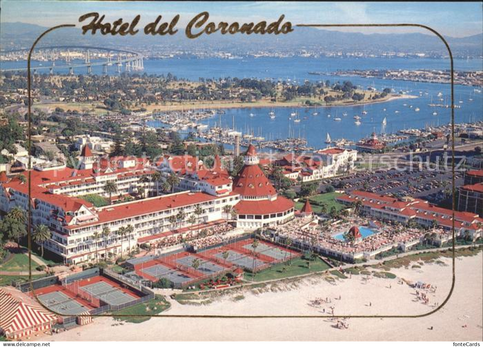 72152495 Coronado_Beach Hotel Del Coronado Fliegeraufnahme - Sonstige & Ohne Zuordnung