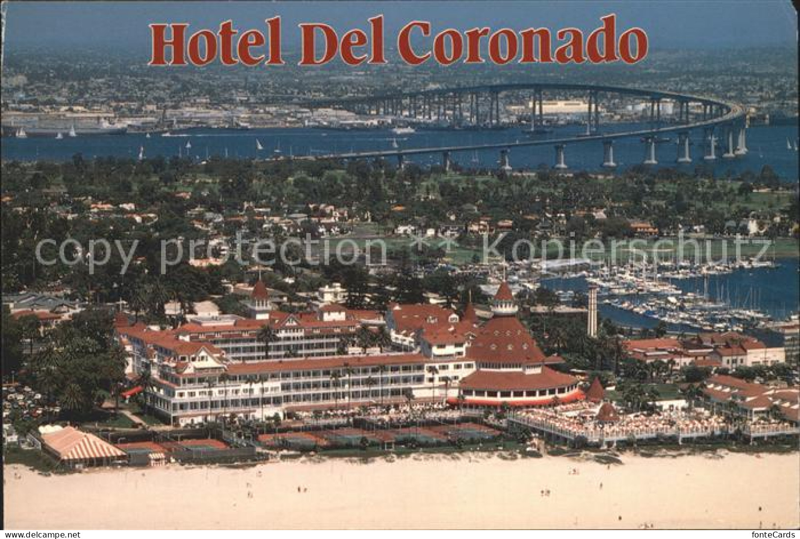 72152494 Coronado Hotel Del Coronado Fliegeraufnahme - Sonstige & Ohne Zuordnung