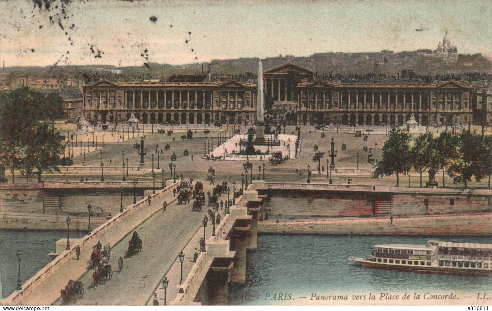 Paris Panorama Vers La Place De La Concorde - Plazas