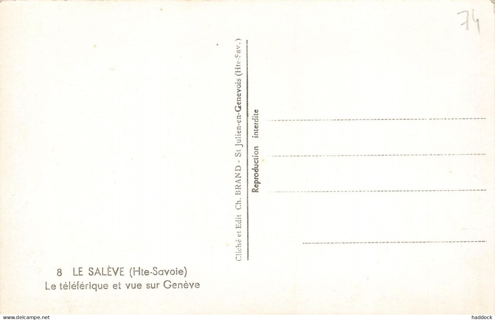 LE SALEVE : LE TELEPHERIQUE ET VUE SUR GENEVE - Otros & Sin Clasificación