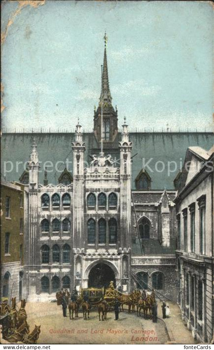 72152122 London Guildhall And Lord Mayors Carriage - Sonstige & Ohne Zuordnung