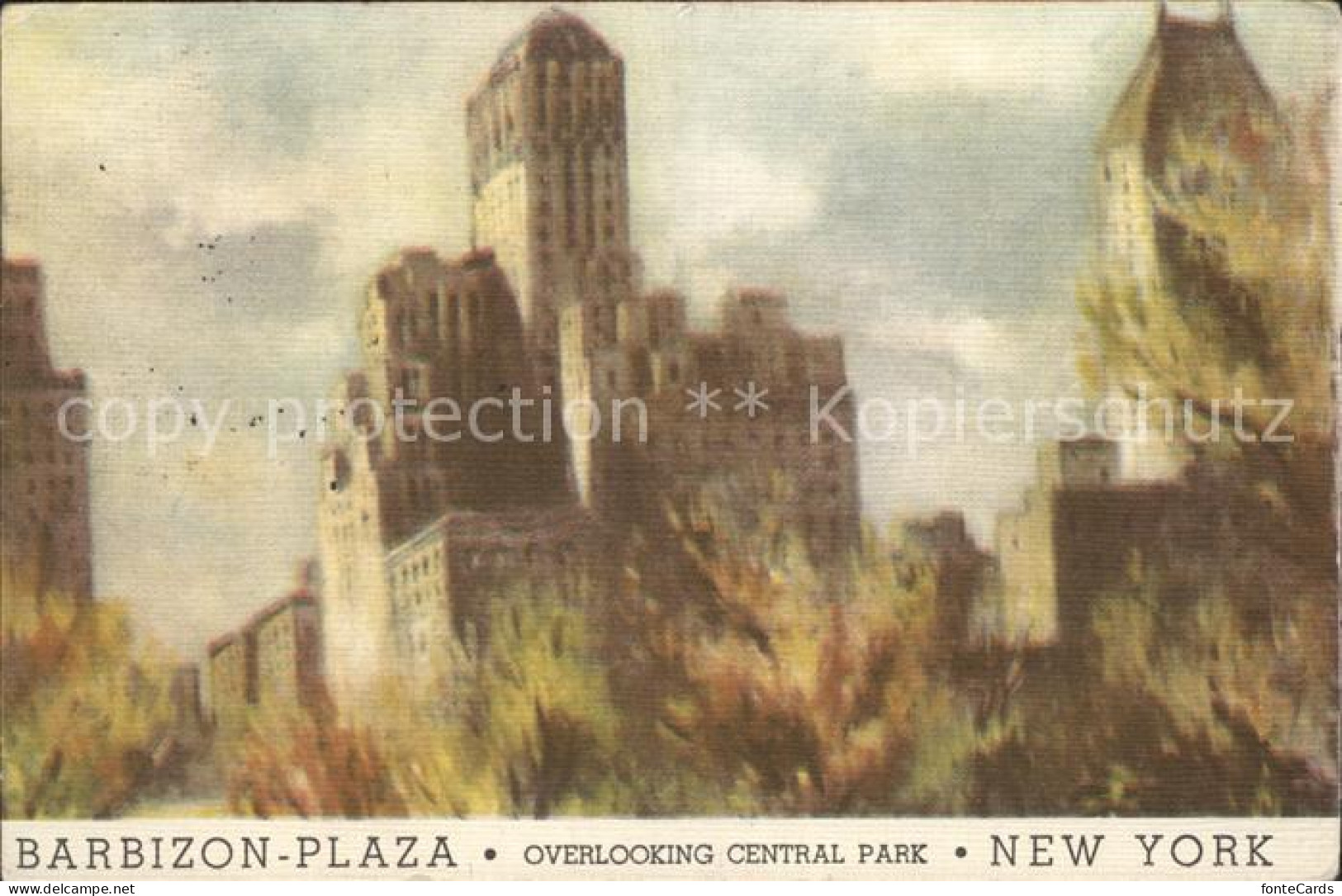 72148387 New_York_City Barbizon Plaza Overlooking Central Park - Autres & Non Classés
