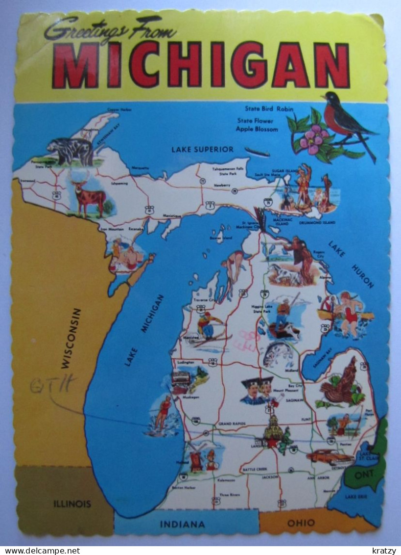 ETATS-UNIS - MINNESOTA - MICHIGAN - Map - Andere & Zonder Classificatie