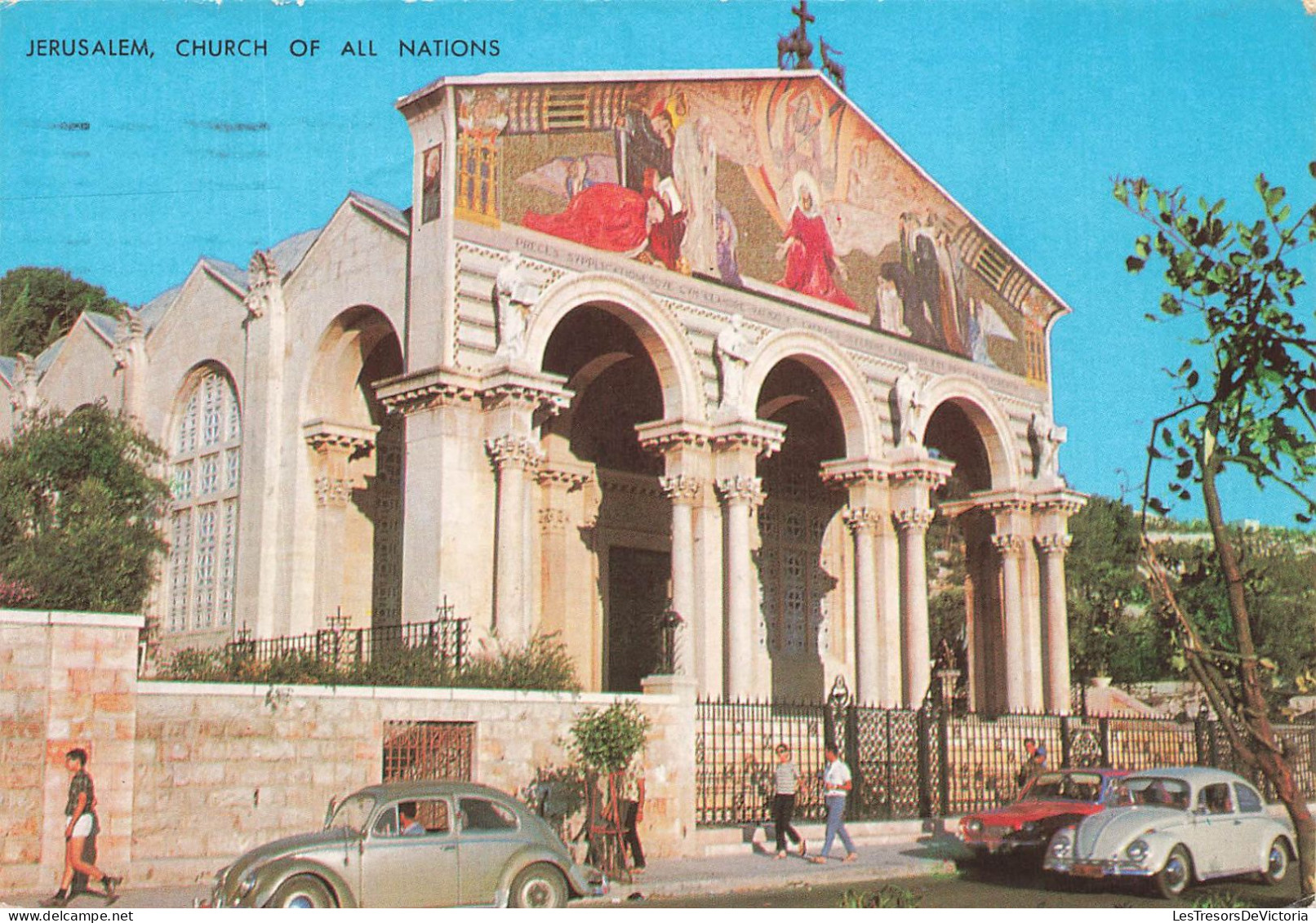 ISRAEL - Jerusalem - Basilique Et Jardin De Gethsemani - Animé - Vue Panoramique - Voitures - Carte Postale - Israël