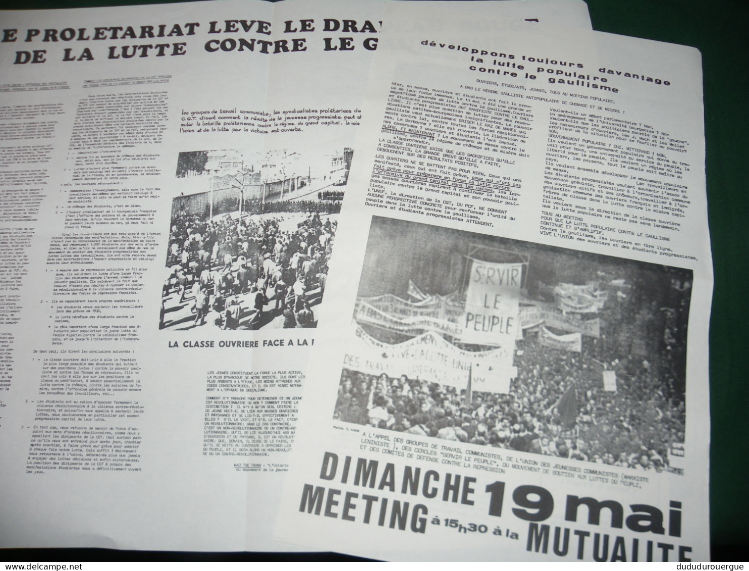 EVENEMENTS MAI 1968 : " SERVIR LE PEUPLE " N° SPECIAL 21 DU 13 MAI 1968 - 1950 - Heute