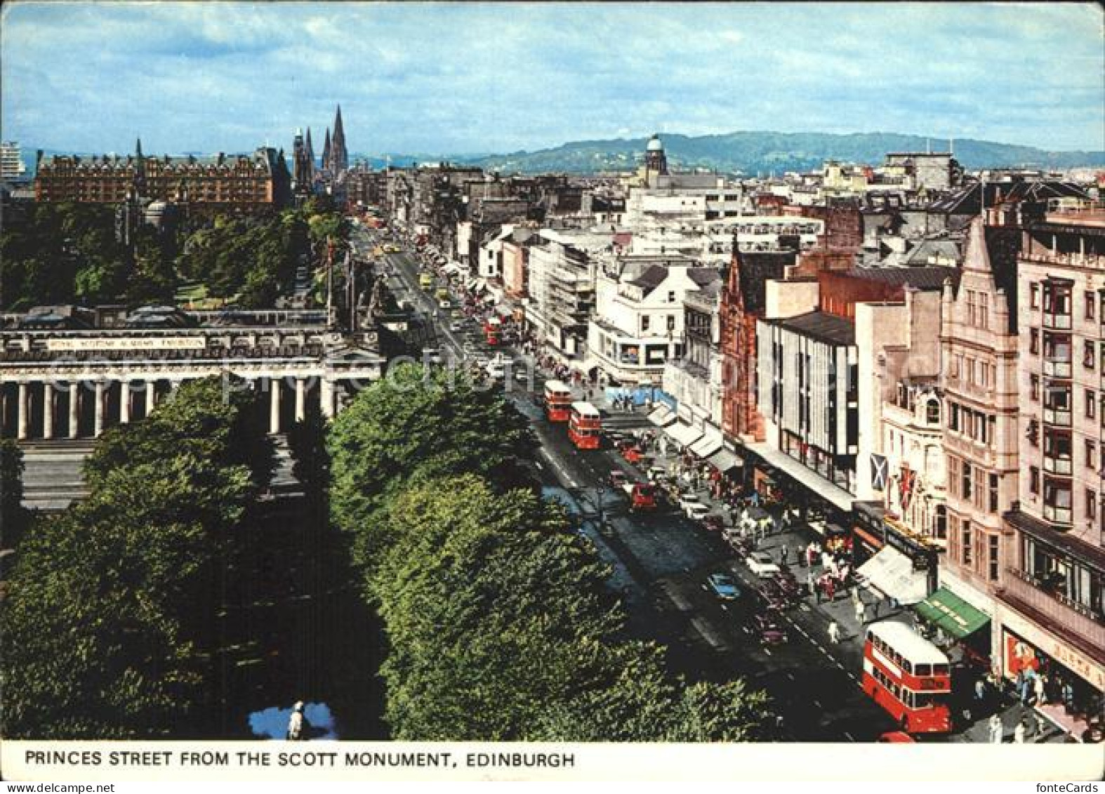 72138279 Edinburgh Princes Street From The Scott Monument Edinburgh - Andere & Zonder Classificatie