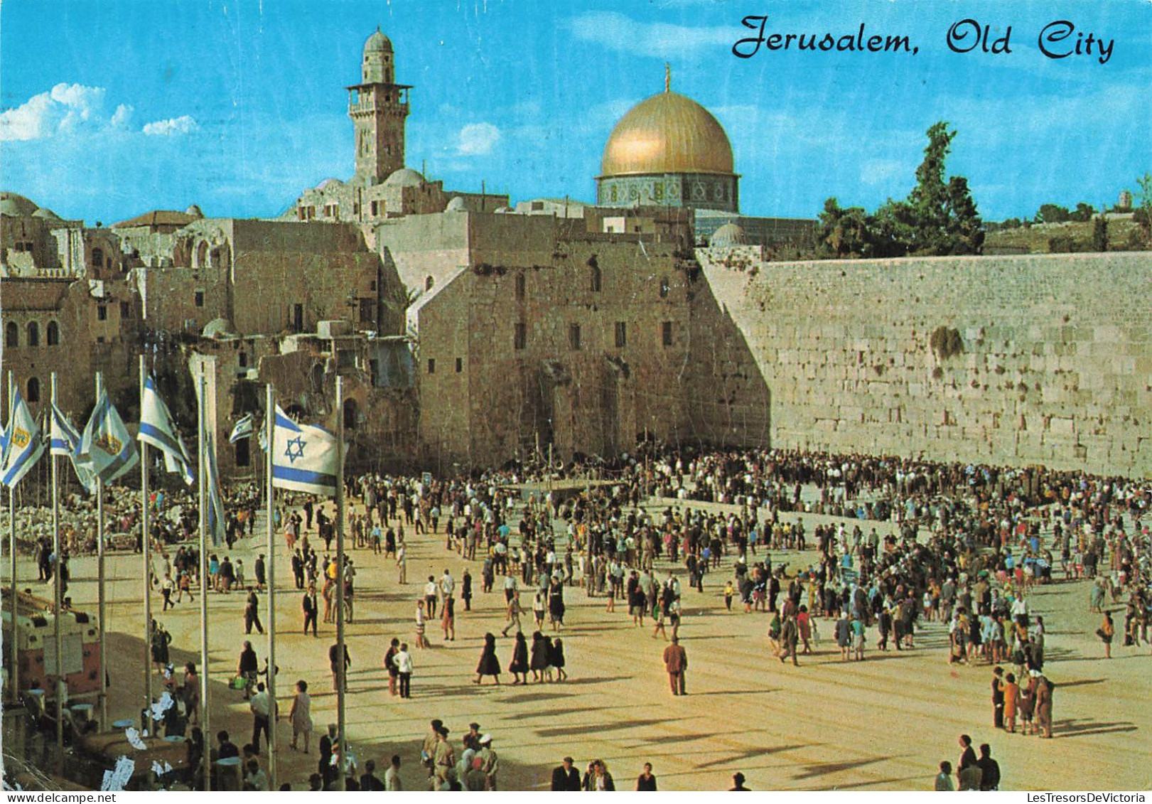ISRAEL - Jerusalem Old City - The Western Wall - Animé - Carte Postale - Israël