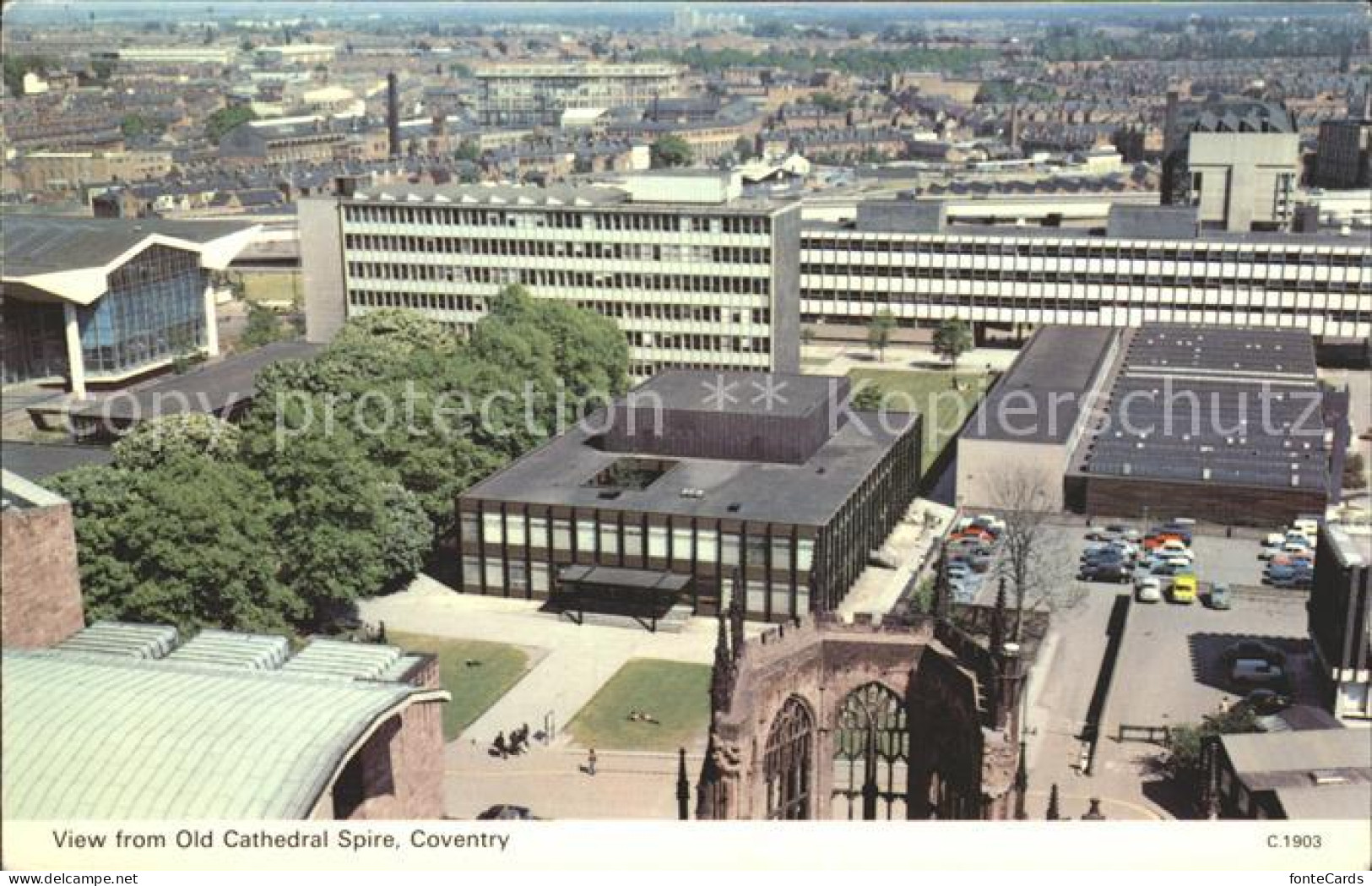 72134197 Coventry_Vermont View From Old Cathedral Spire - Andere & Zonder Classificatie