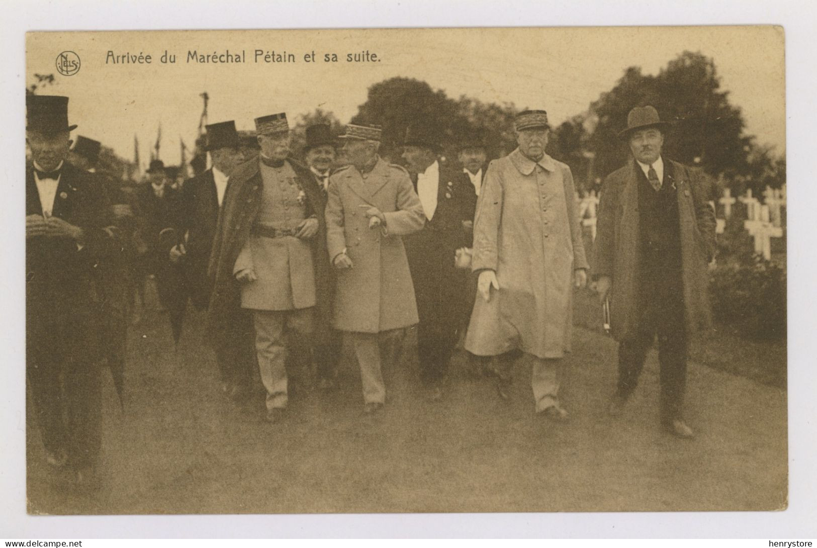 Arrivée Du Maréchal Pétain Et Sa Suite - Ed. Nels - Cimetière à Identifier (z3932) - War Cemeteries