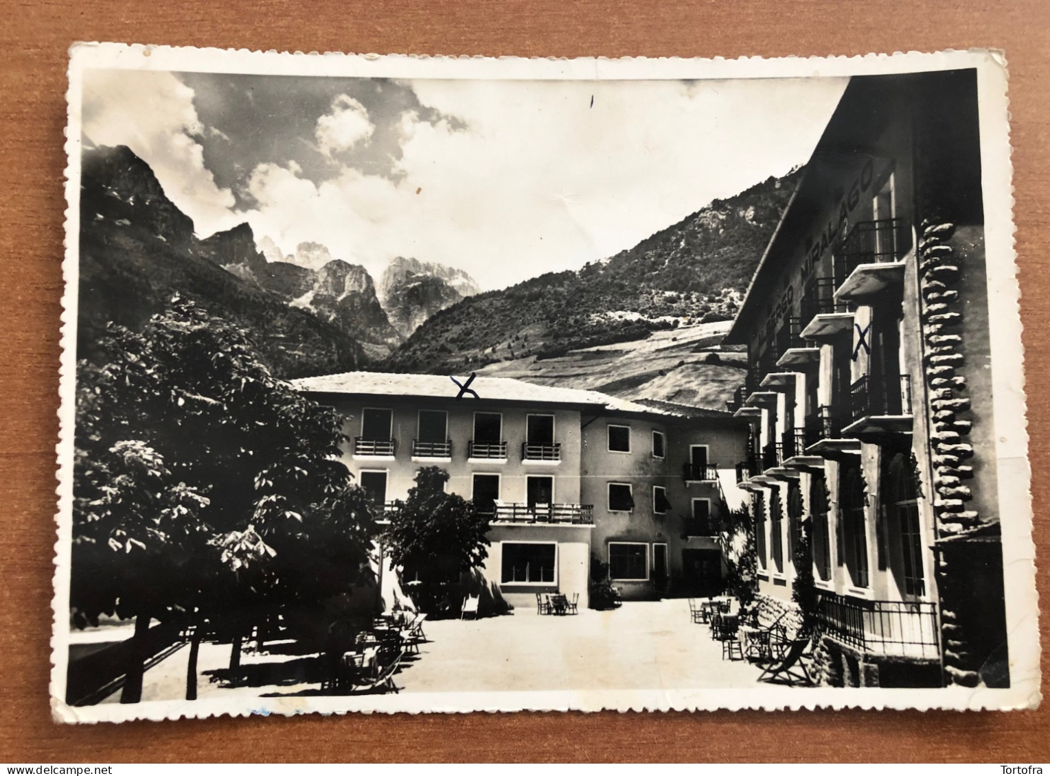 MOLVENO ( TRENTO ) ALBERGO MIRALAGO COL GRUPPO DI BRENTA 1948 - Trento