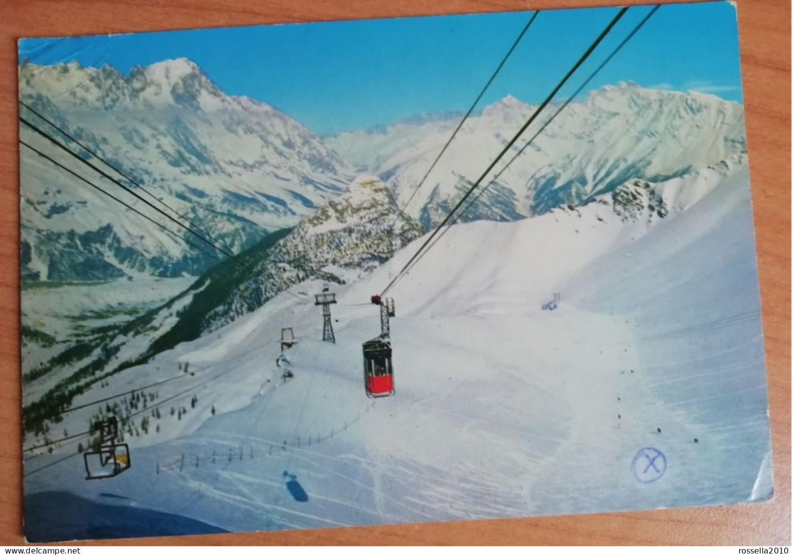 Cartolina ITALIA 1985 VALLE D' AOSTA COURMAYEUR FUNIVIA DEL COLLE DI JOULA  Italy Postcard ITALIEN Ansichtskarten - Aosta
