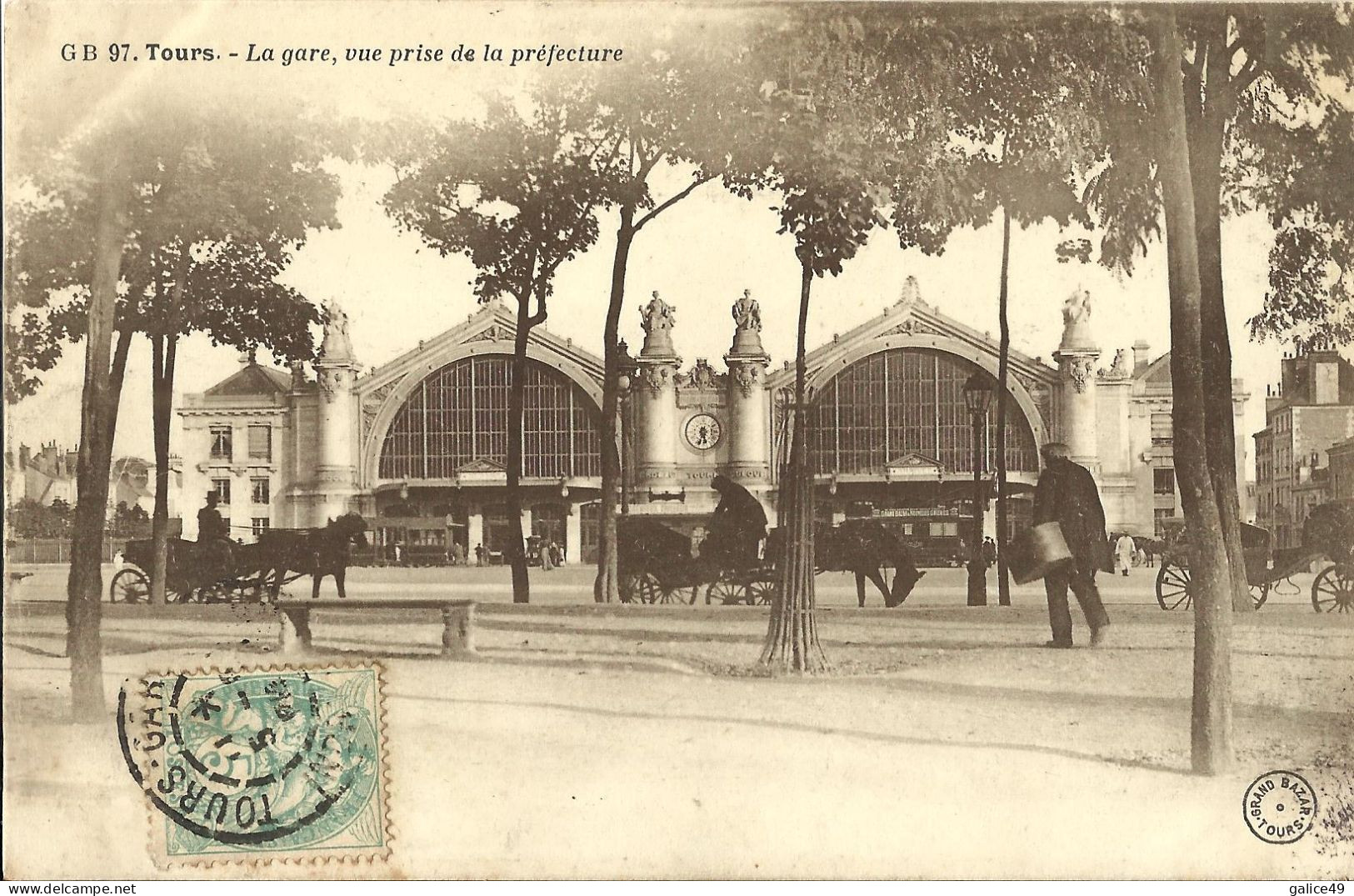 10953 CPA Tours,- La Gare, Vue Prise De La Préfecture - Bahnhöfe Ohne Züge