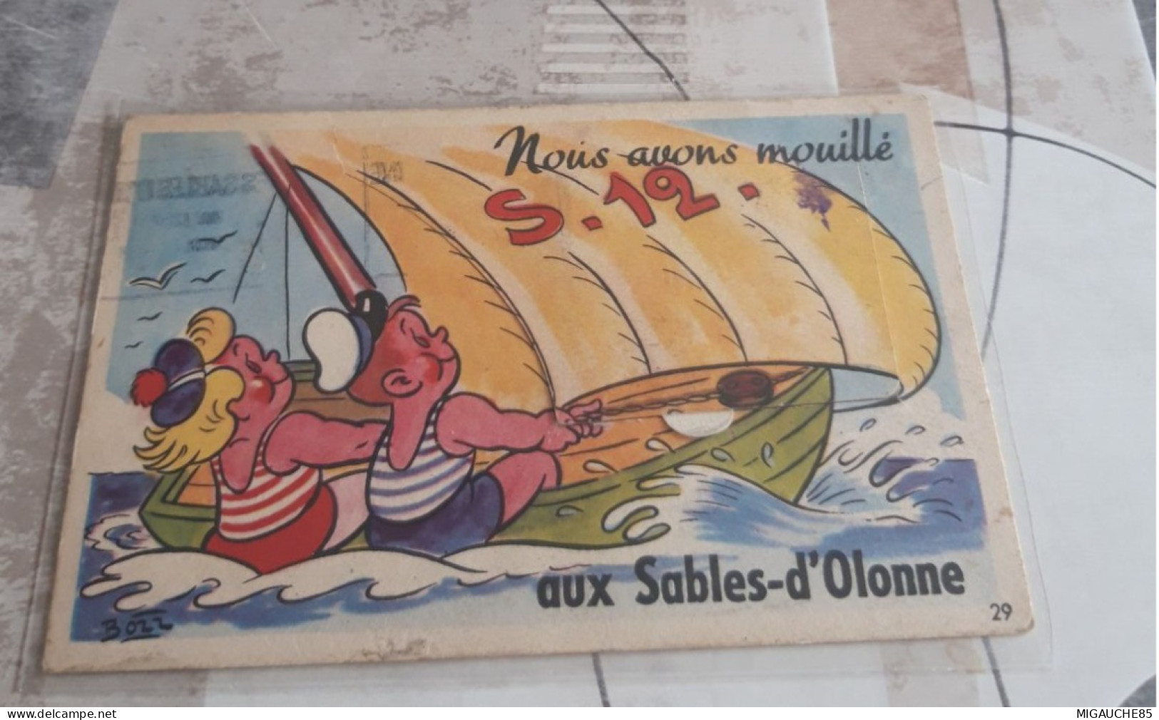 Carte Postale  A Système   " Nous Avons Mouillé  "  Aux SABLES D OLONNE - Sables D'Olonne