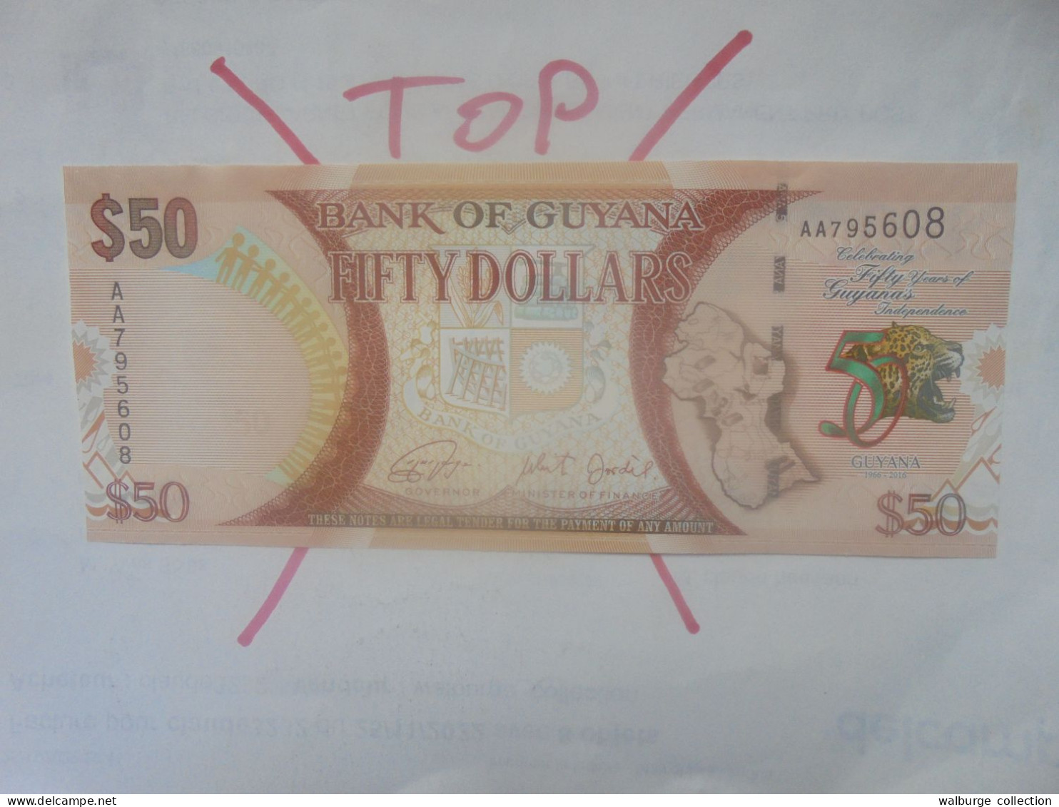 GUYANE 50$ 2016 Neuf (B.33) - Guyana