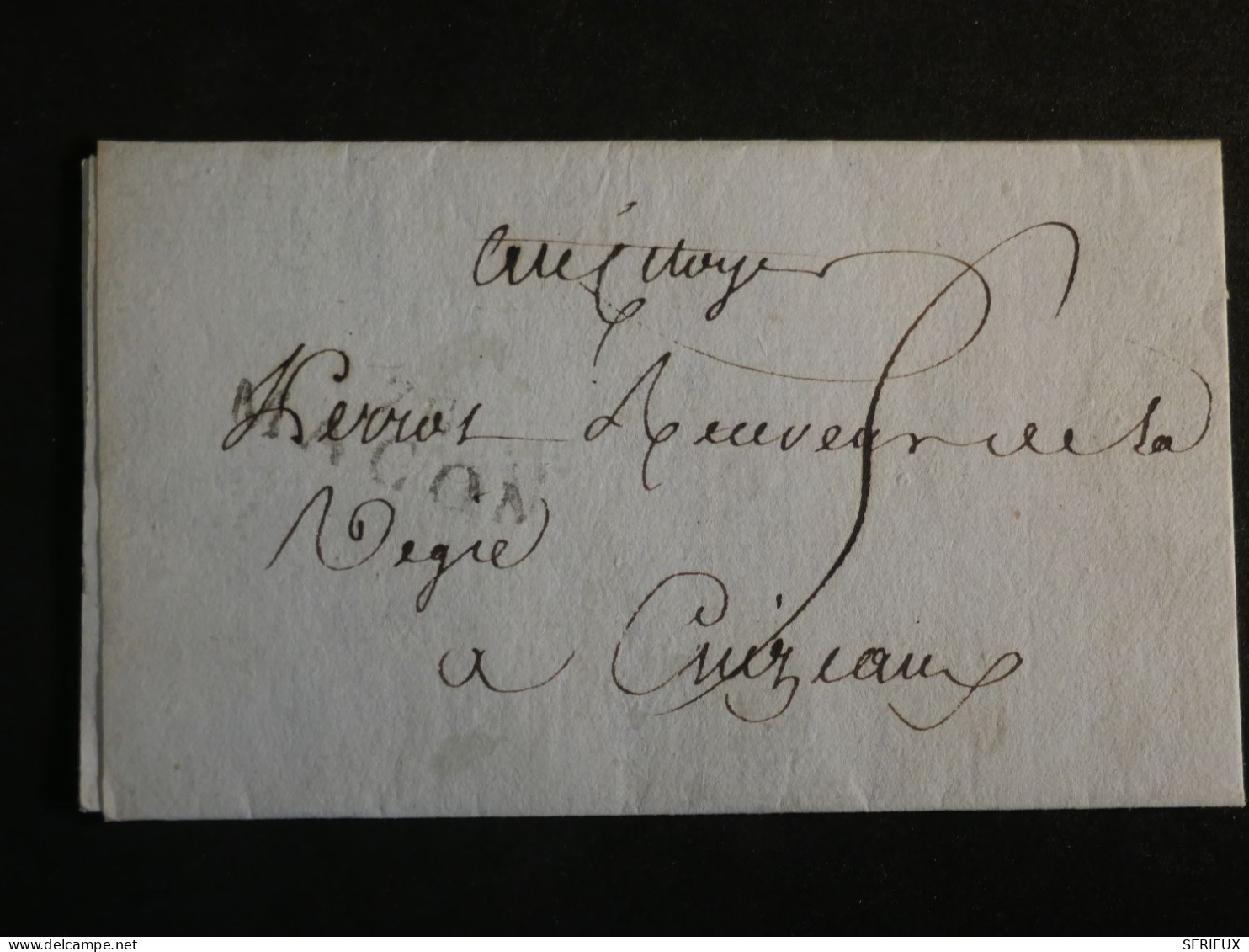 DO12  FRANCE   BELLE LETTRE  1797  MACON A CUIZEAUX  + AFF. INTERESSANT+++ - 1701-1800: Precursori XVIII