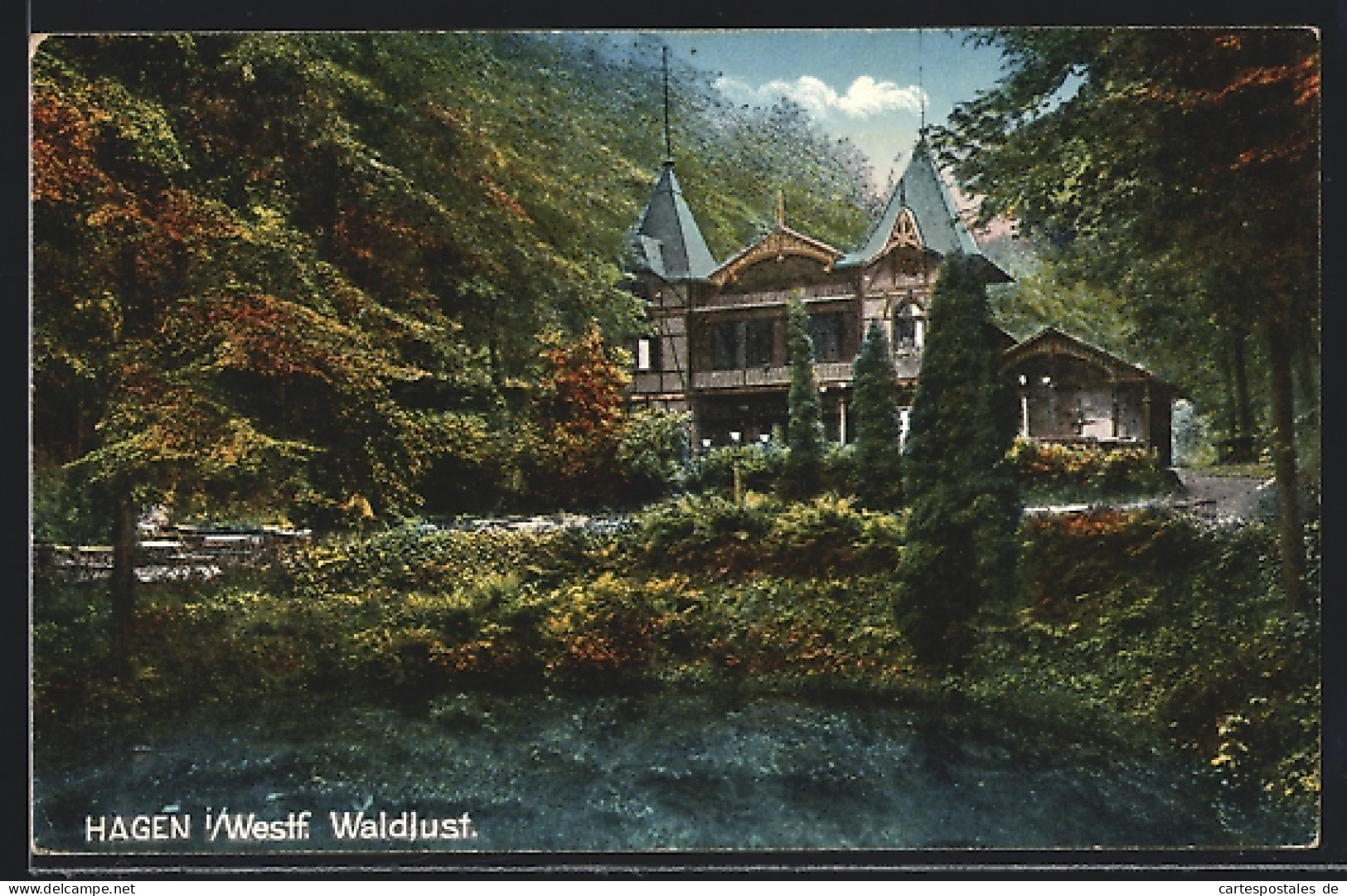 AK Hagen I. Westf., Gasthaus Zur Waldlust  - Hagen