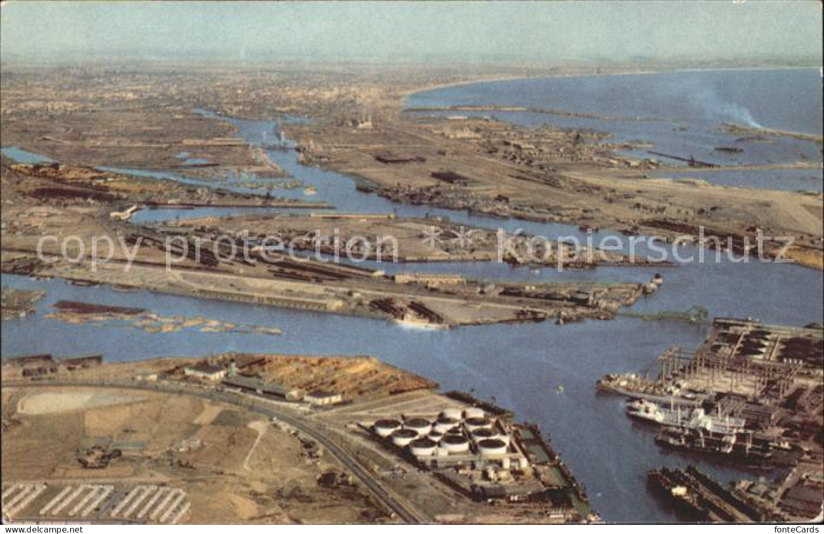 72124572 Los_Angeles_California Long Beach Harbour Aerial View - Otros & Sin Clasificación