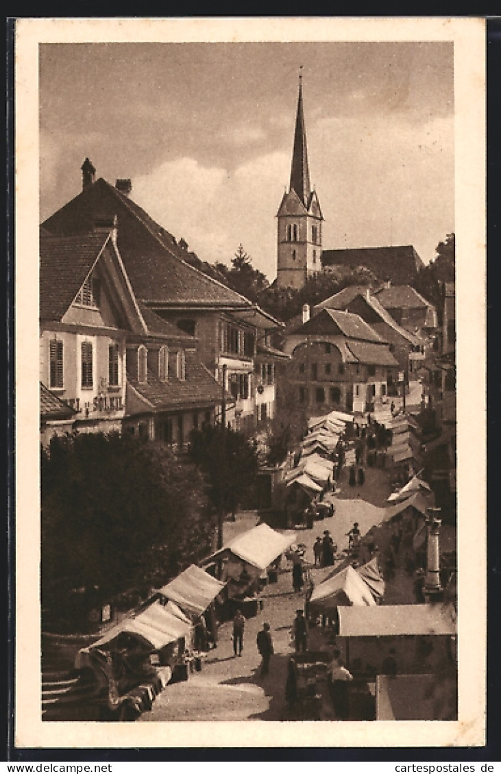 AK Herzogenbuchsee, Jahrmarkt Im Ort  - Herzogenbuchsee