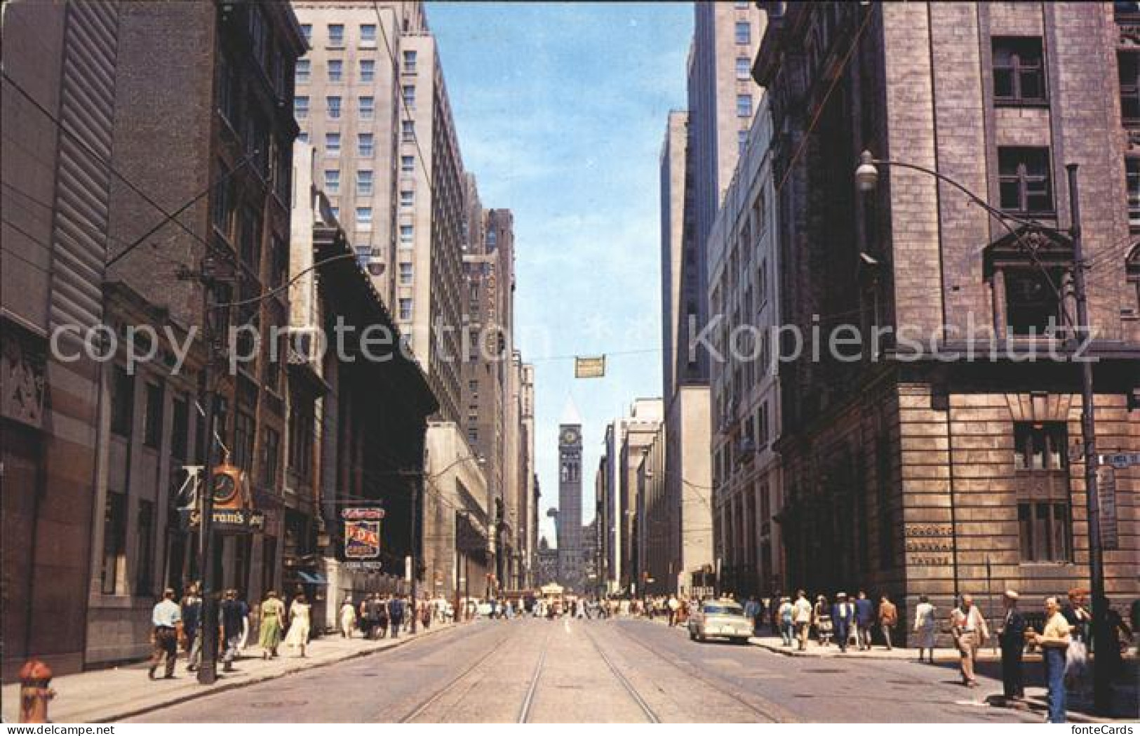 72124487 Toronto Canada Bay Street With The City Hall In The Background  - Ohne Zuordnung