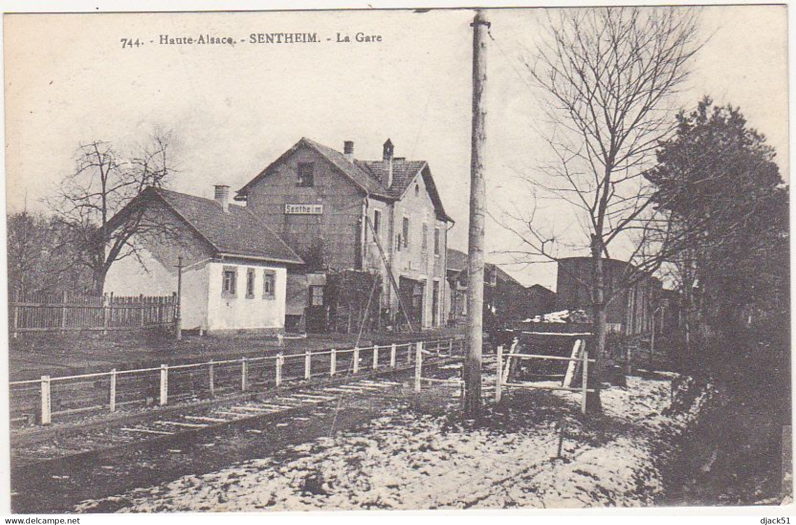68 - Haute-Alsace - SENTHEIM - La Gare - 1918 - Other & Unclassified