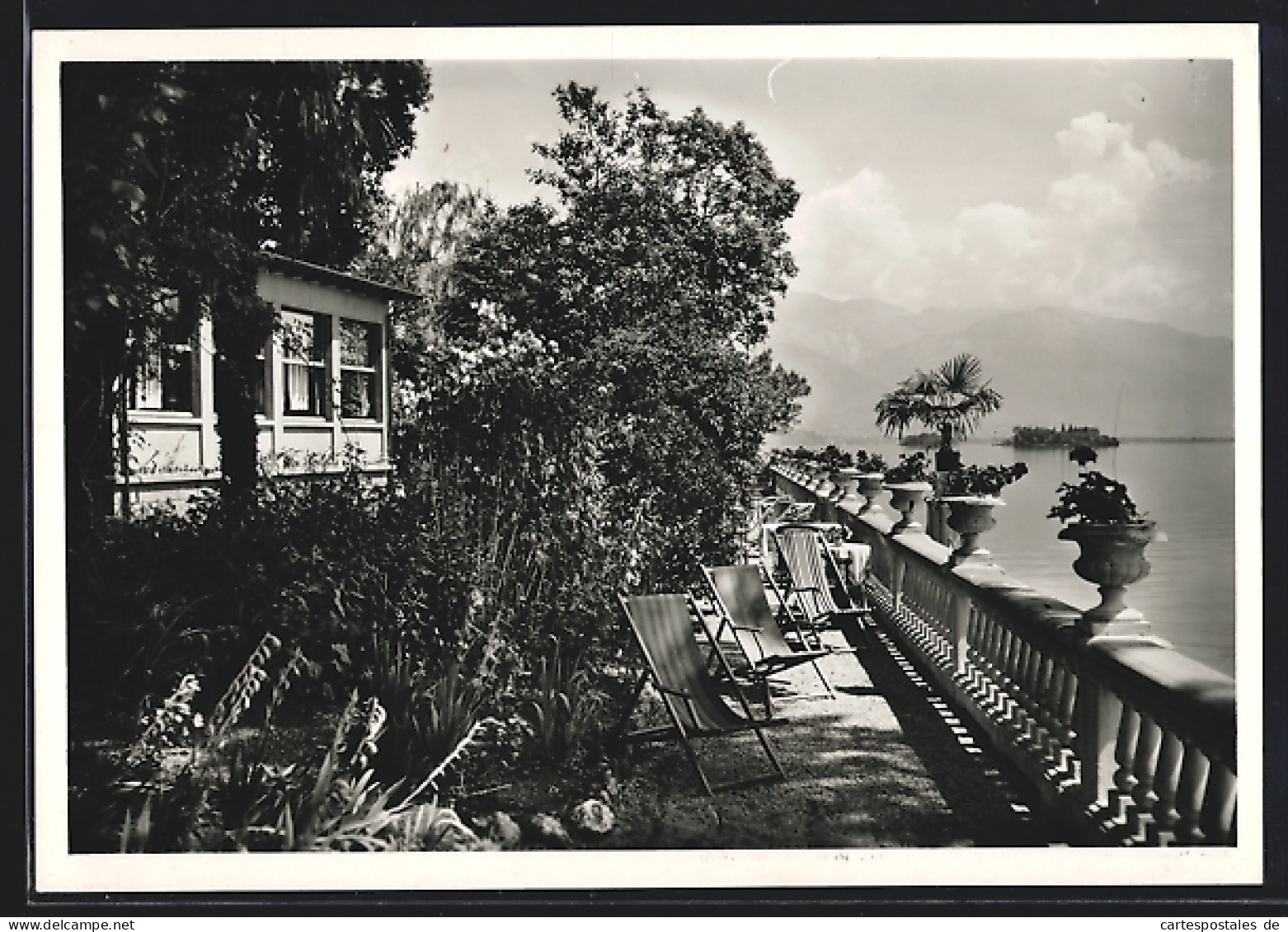 AK Brissago, Strandhotel Mirafiore, Garten Mit Speisesaal  - Brissago