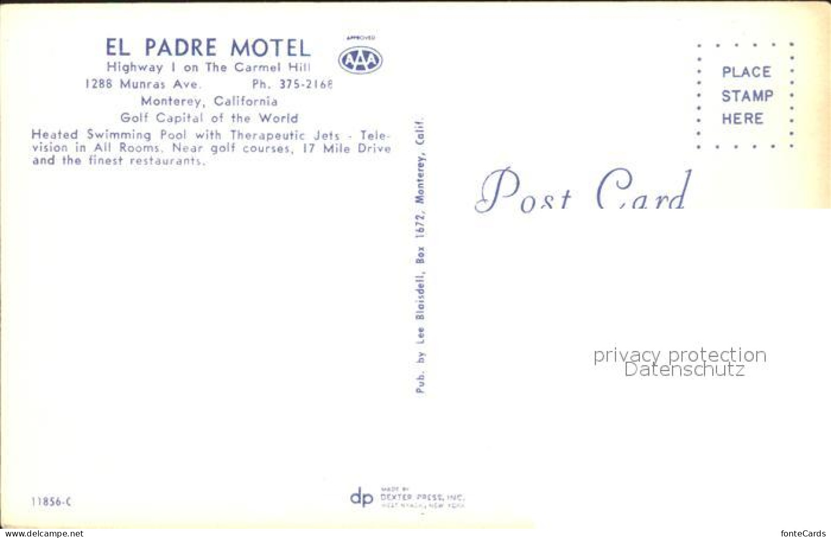 72119160 Monterey_California El Padre Motel Pool - Autres & Non Classés