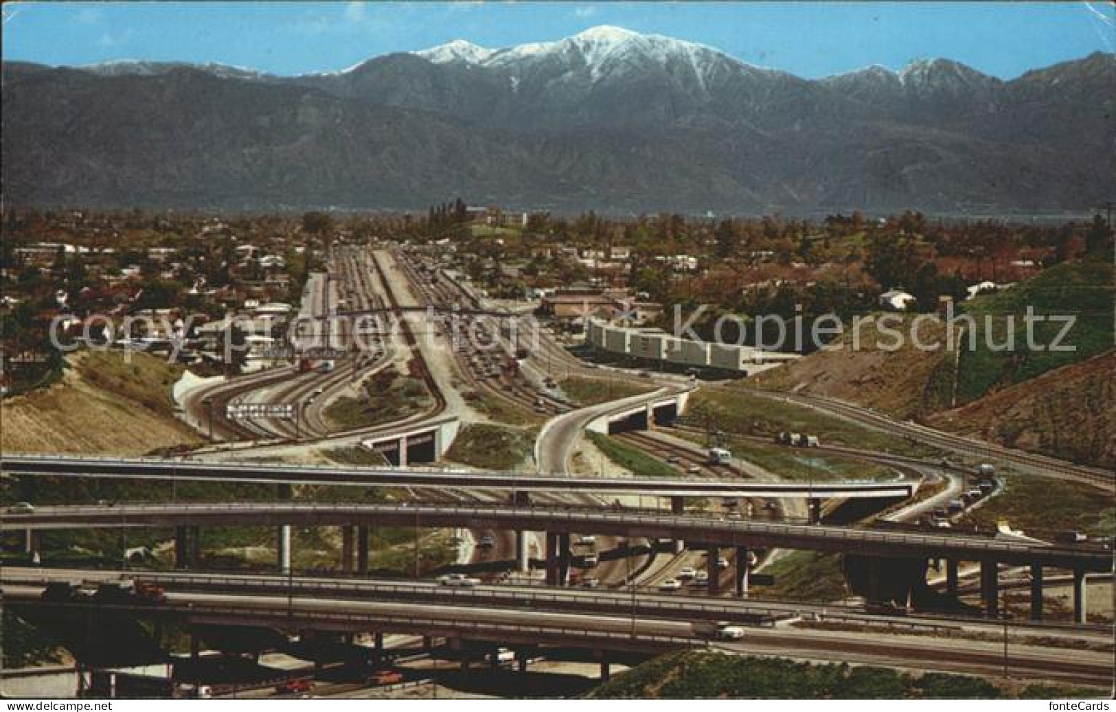 72113396 Los_Angeles_California Junction Of San Bernardino And Long Beach Freewa - Andere & Zonder Classificatie