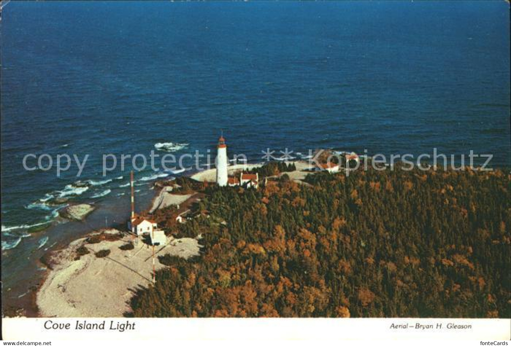 72112604 Ontario Canada Cove Island Lighthouse Fliegeraufnahme  - Ohne Zuordnung