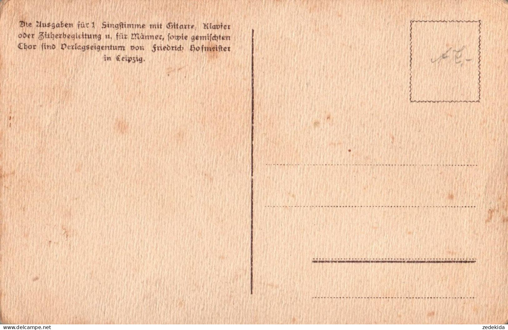 H2218 - Litho Anton Günther Liedkarte - Mei Zäffichla .... Erzgebirgisches Volkslied - Musik