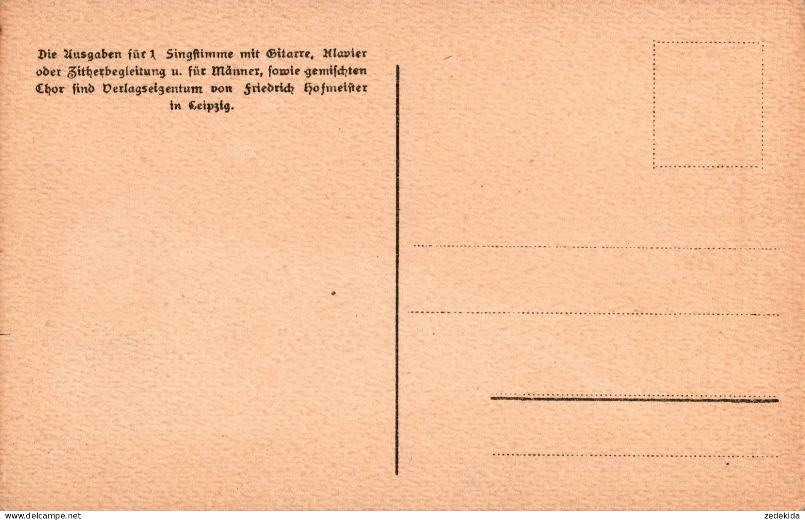 H2219 - Litho Anton Günther Liedkarte - Da Zwa Fink`n .... Erzgebirgisches Volkslied - Music