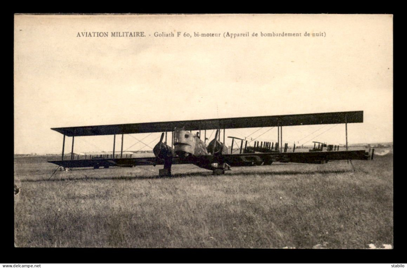 AVIATION - MILITAIRE - GOLIATH F 60 BI-MOTEUR  - APPAREIL DE BOMBARDEMENT DE NUIT - 1919-1938