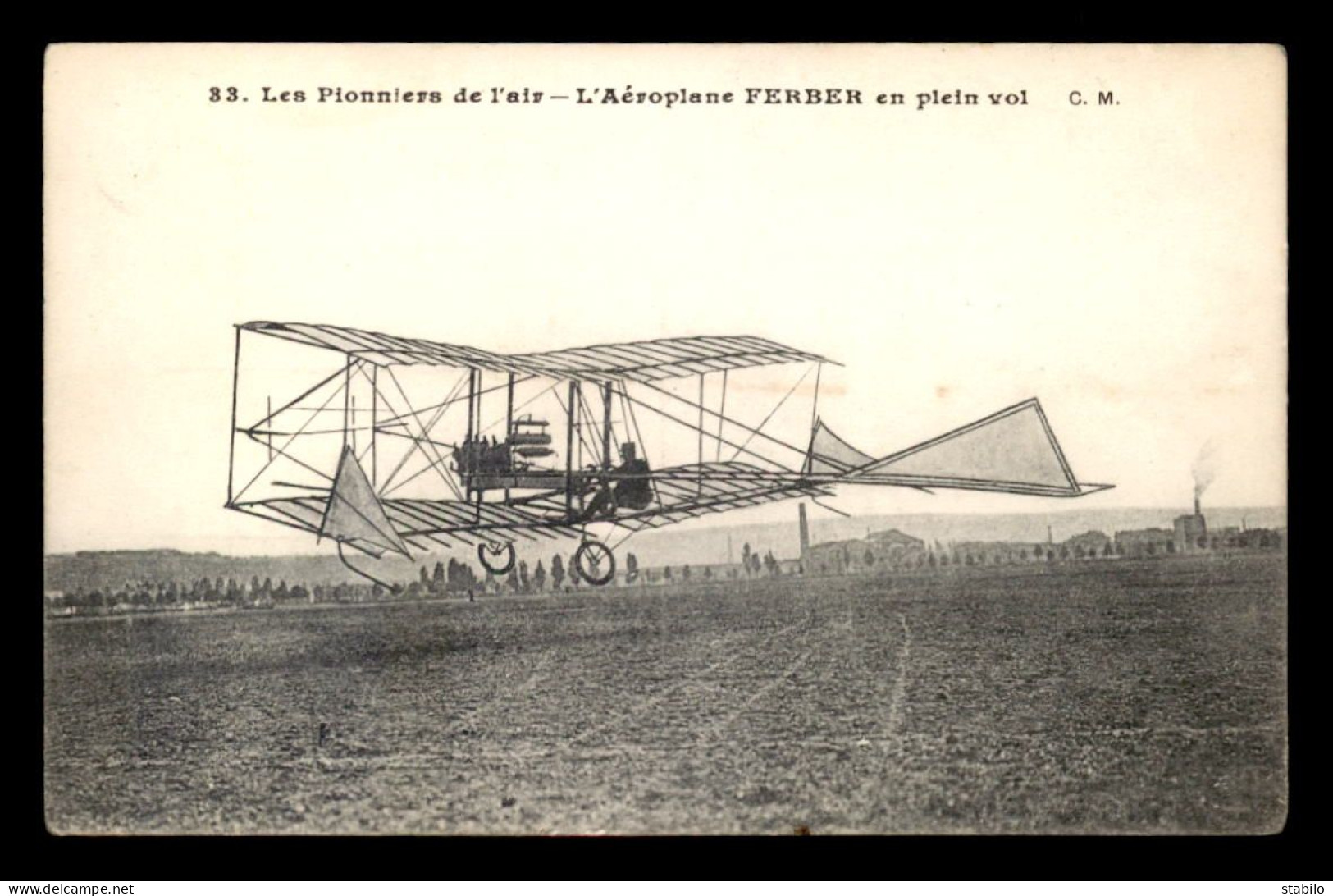 AVIATION - LES PIONNIERS DE L'AIR - L'AEROPLANE FERBER EN PLEIN VOL - ....-1914: Précurseurs
