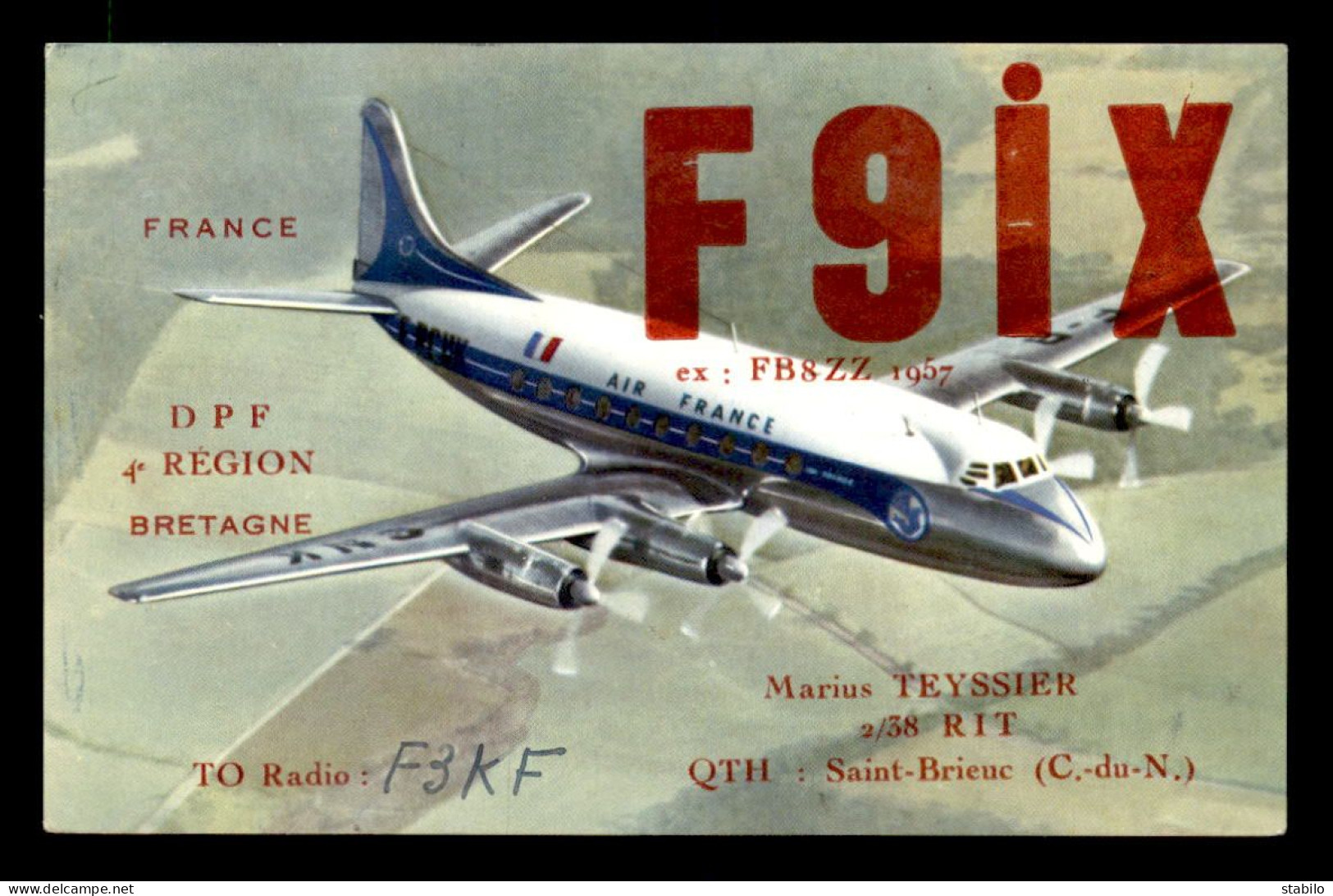 AVIATION - AVION AIR FRANCE VICKERS VISCOUNT - 1946-....: Era Moderna