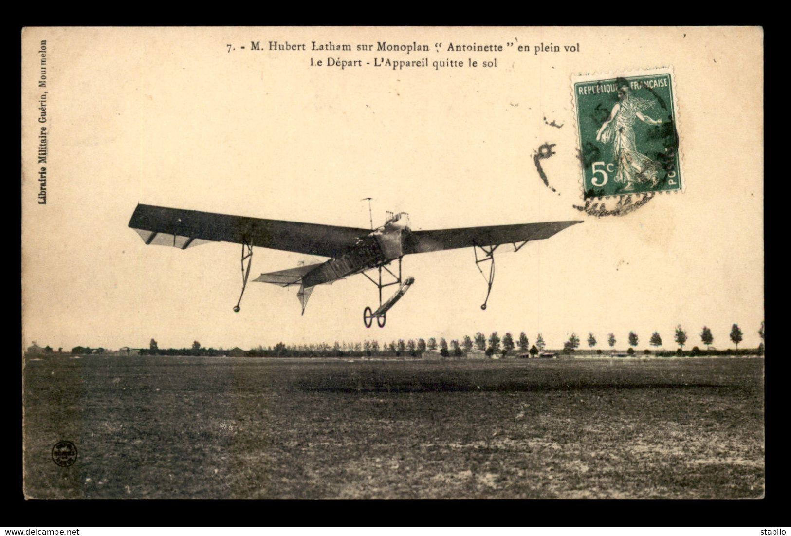 AVIATION - HUBERT LATHAM SUR MONOPLAN ANTOINETTE - ....-1914: Précurseurs