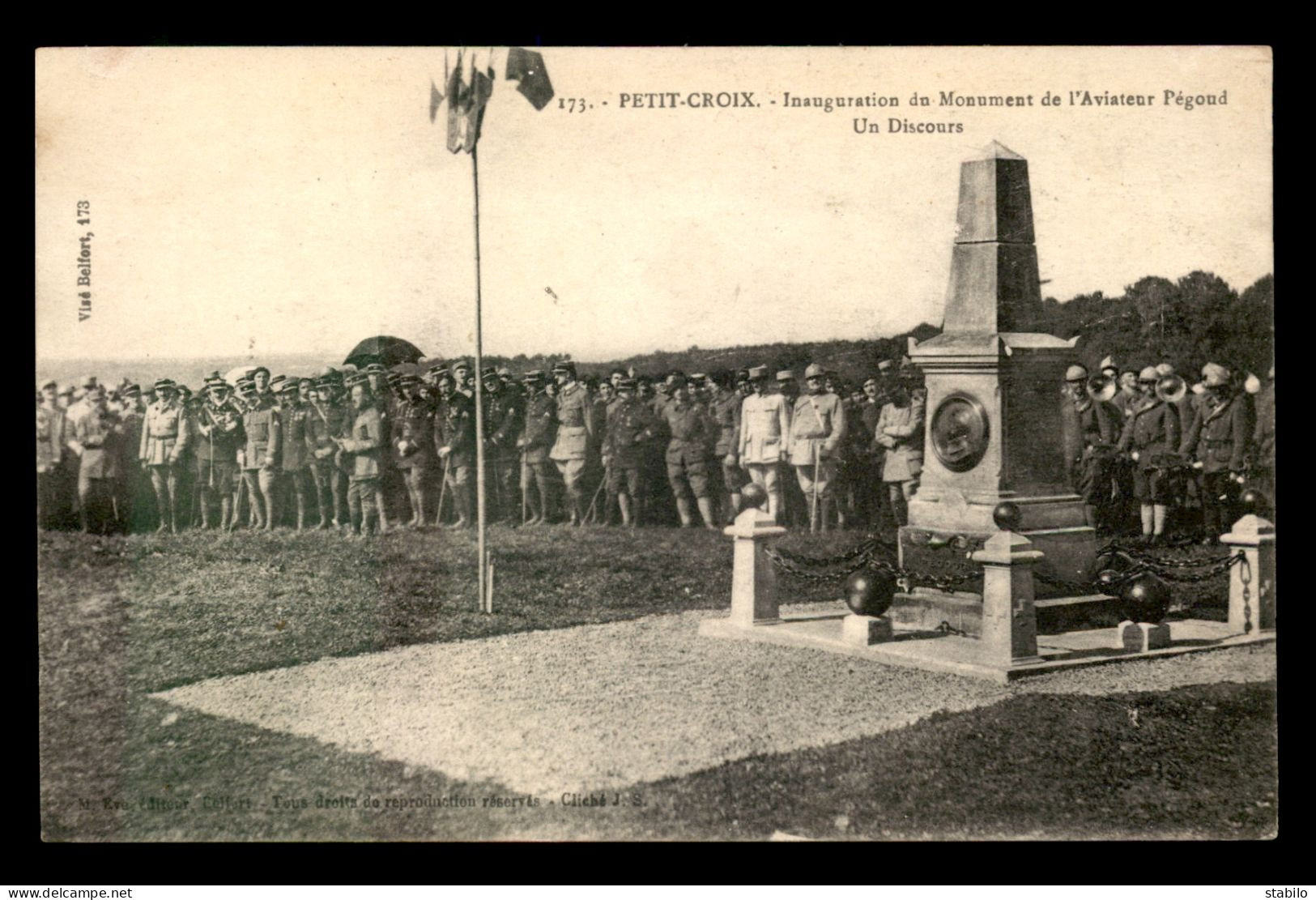 AVIATION - PETIT-CROIX - INAUGURATION DU MONUMENT DE PEGOUD - Aviateurs