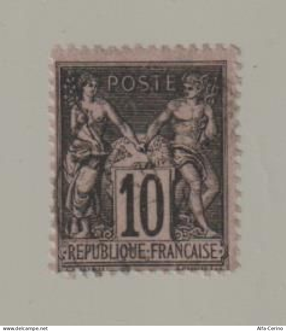 FRANCE:  1898/900  SAGE  III° TYPE  -  10 C. NOIR  LILAS  OBL. -  YV/TELL. 103 - 1898-1900 Sage (Type III)