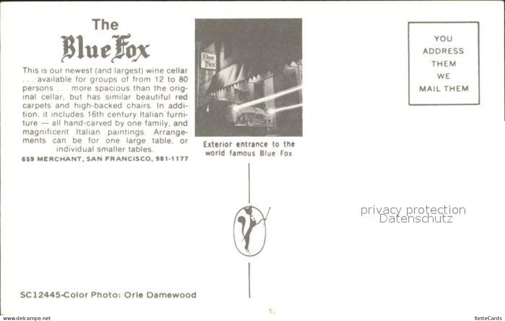 72092665 San_Francisco_California Merchant The Blue Fox  - Other & Unclassified