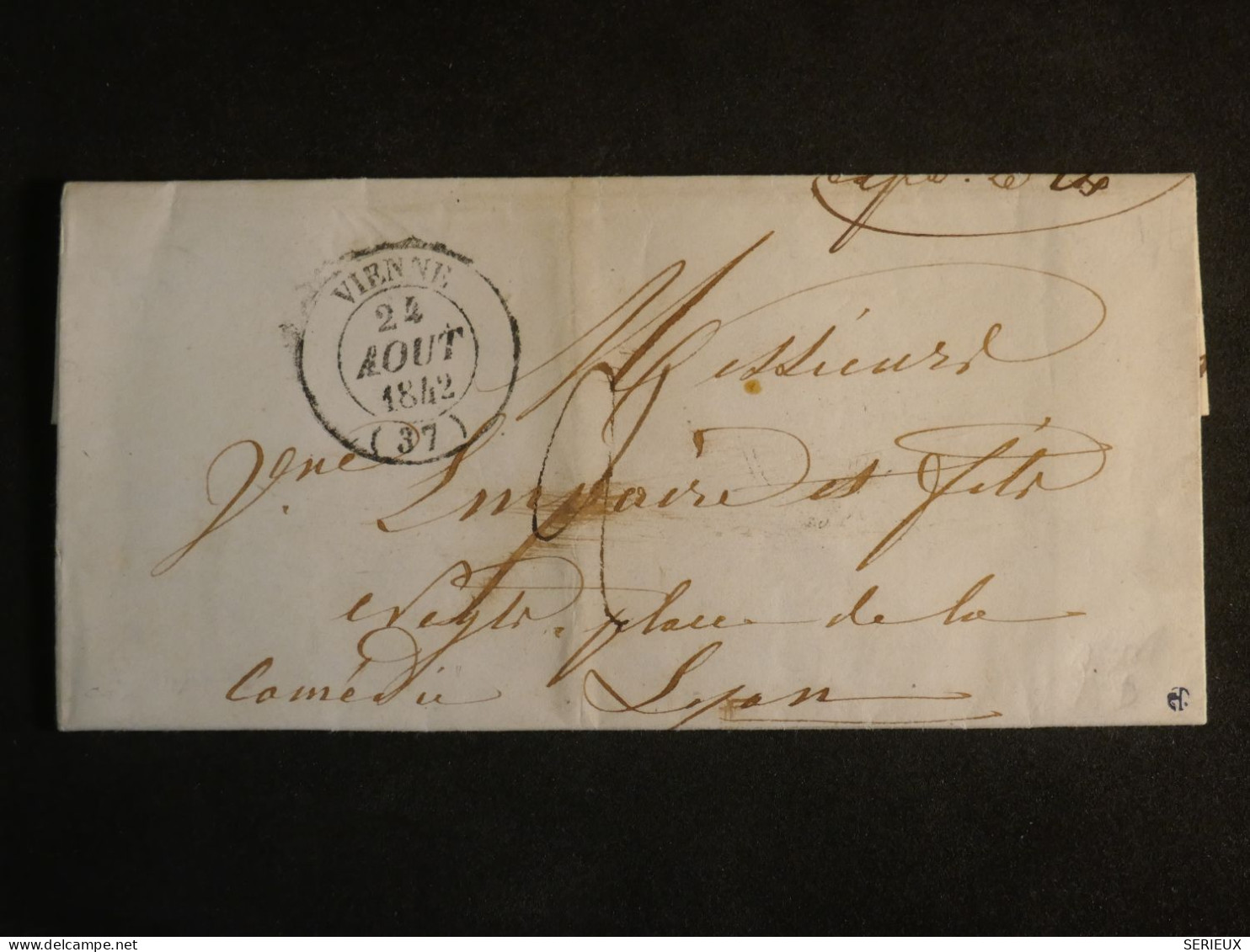 DO12  FRANCE   BELLE LETTRE  1849  VIENNE A LYON   + AFF. INTERESSANT+++ - 1801-1848: Precursores XIX