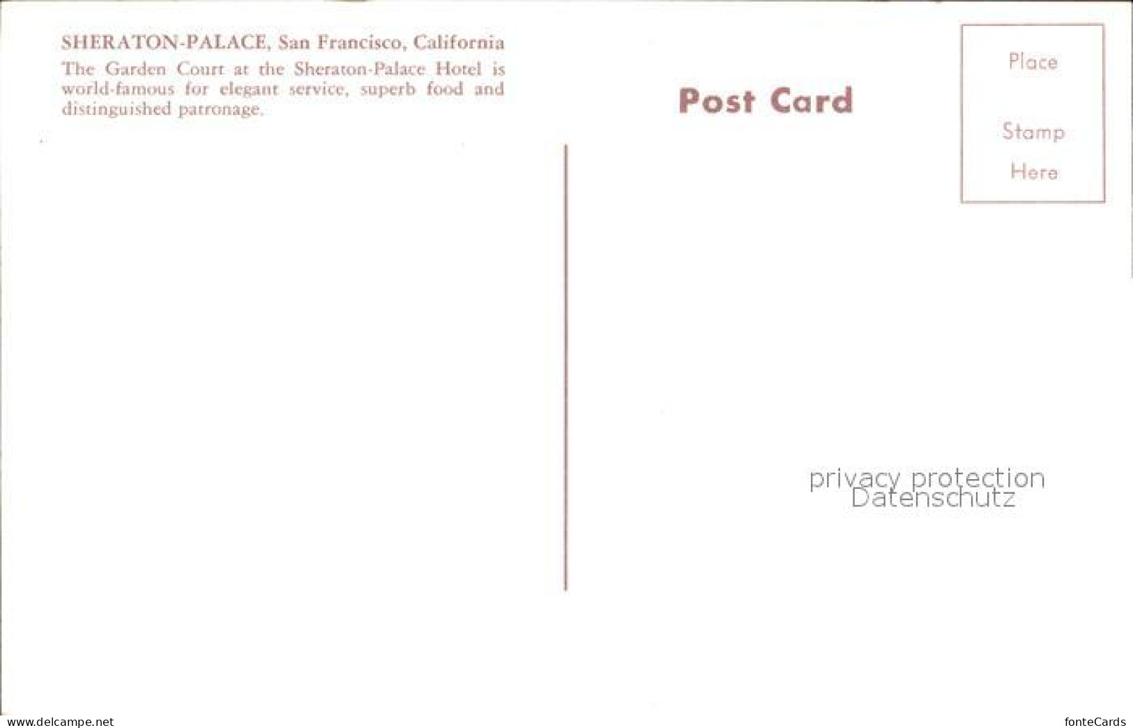 72091448 San_Francisco_California Sheraton Palace  - Otros & Sin Clasificación