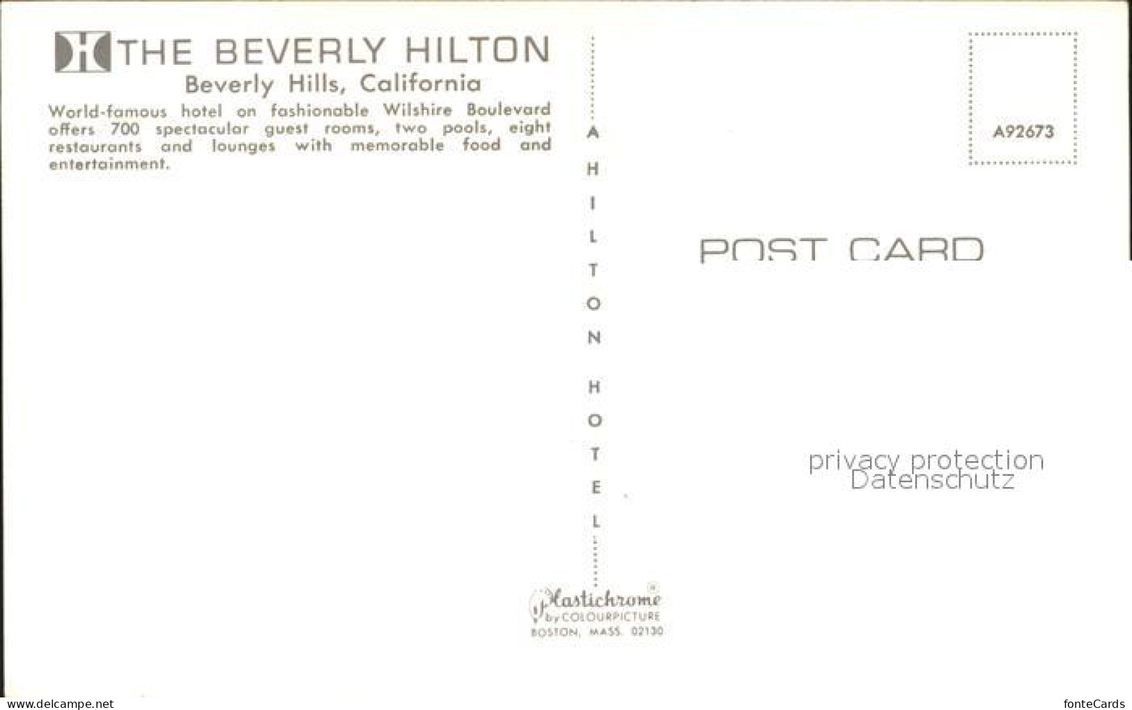 72091445 Beverly_Hills_California Beverly Hilton Hotel - Sonstige & Ohne Zuordnung