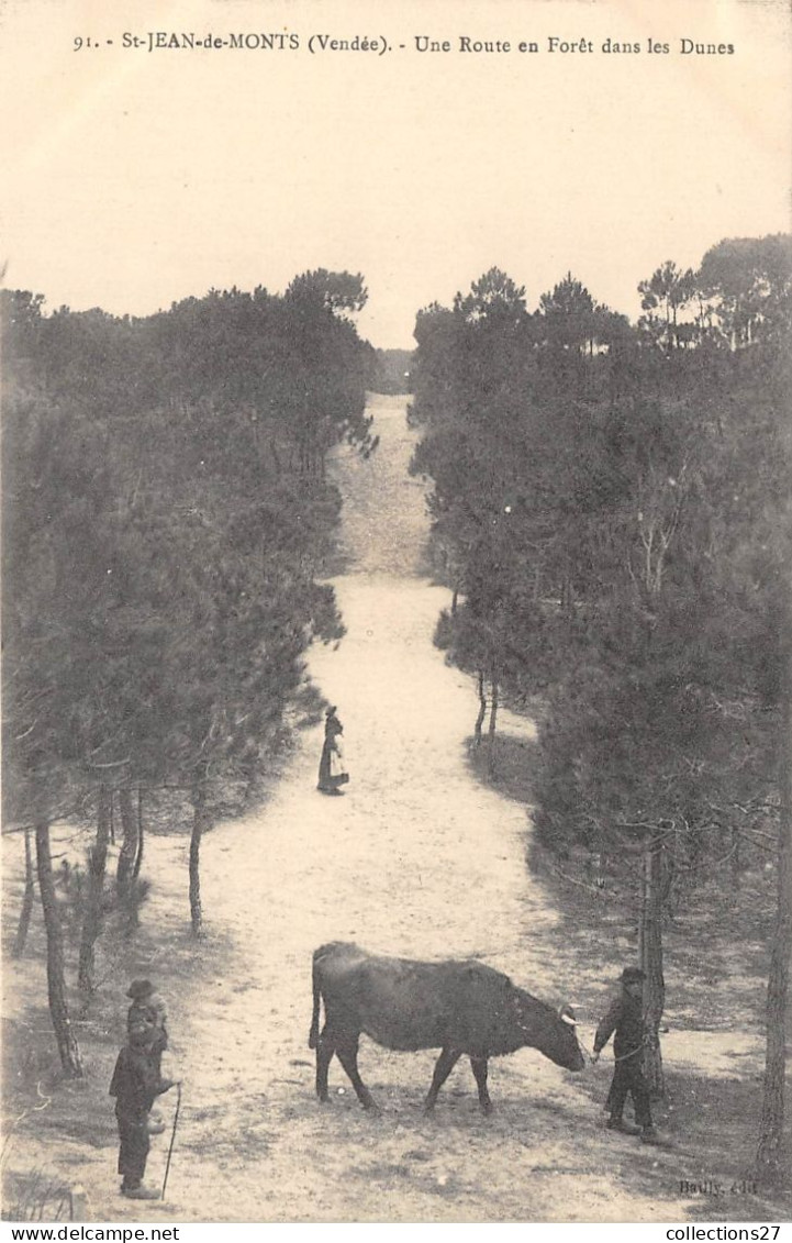 85-SAINT-JEAN-DE-MONT- UNE ROUTE EN FORÊT DANS LES DUNES - Saint Jean De Monts