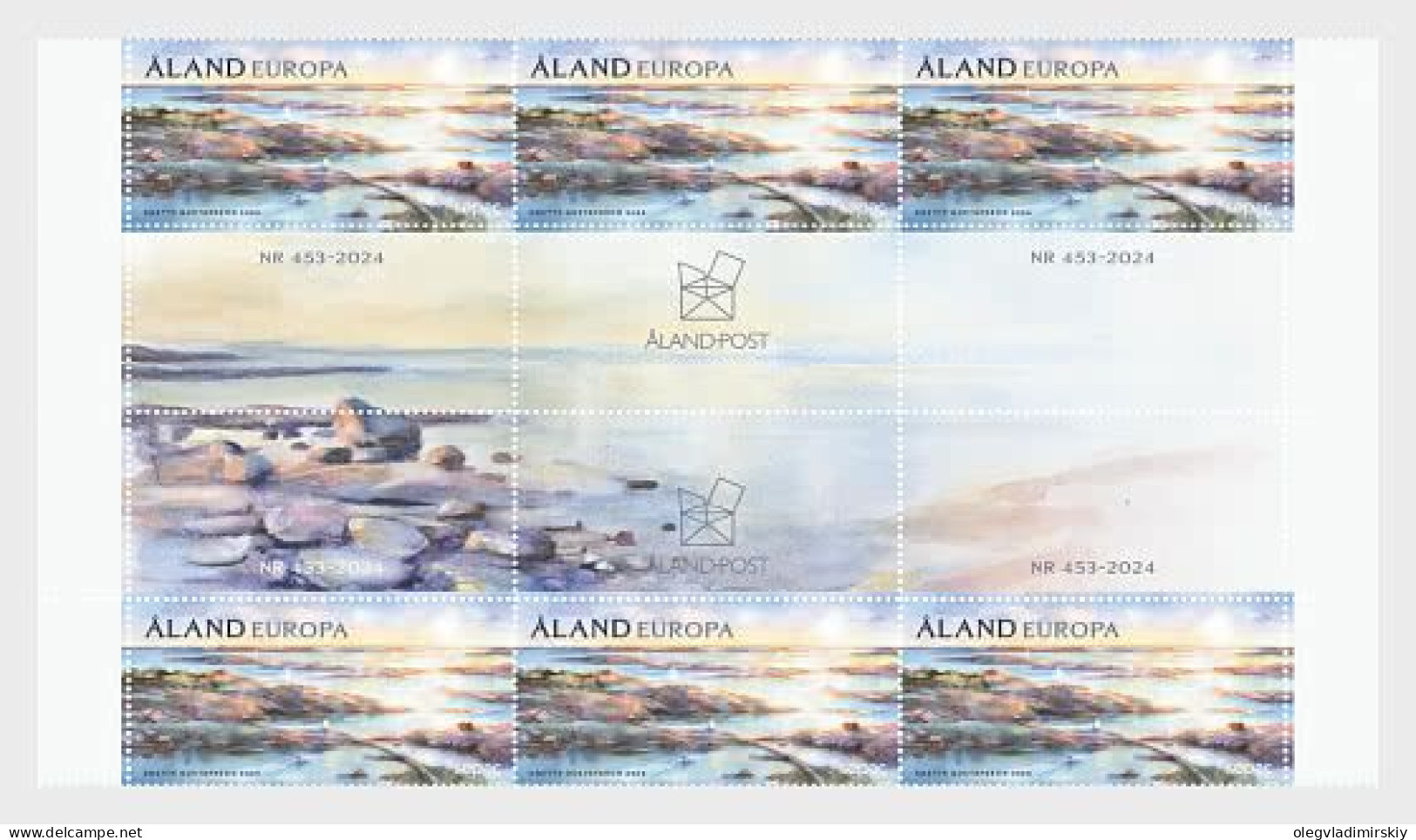 Aland Islalnds Åland Finland 2024 SEPAC Beautiful Aland Block Of 6 Stamps And All Types Labels MNH - Ålandinseln