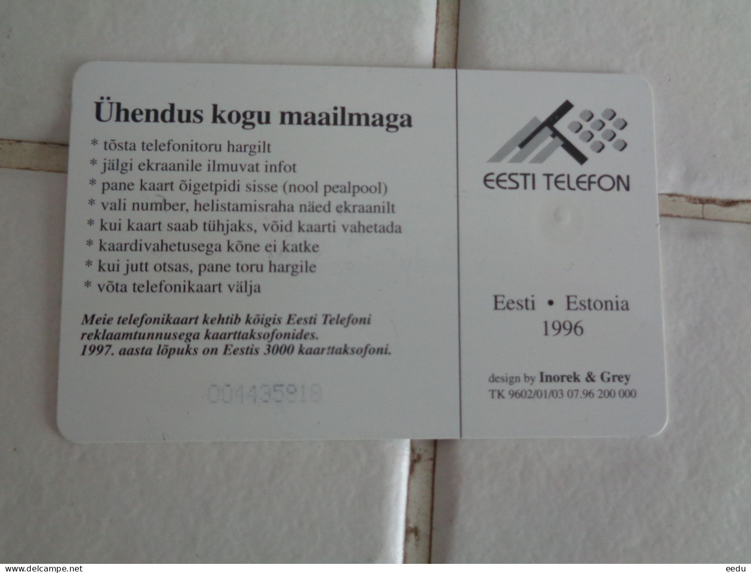 Estonia Overprint Phonecard - Estonia